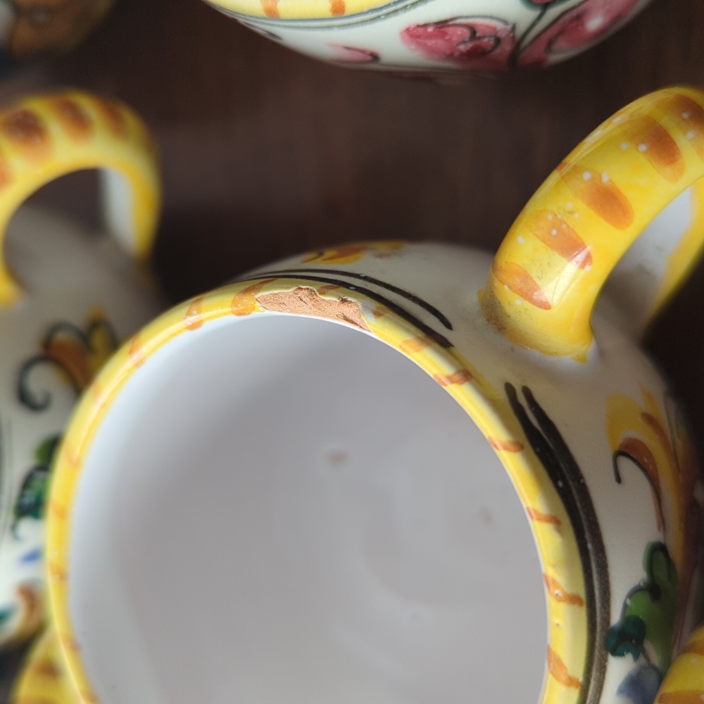 Italian Majolica Espresso Cups - Picture 5 of 9